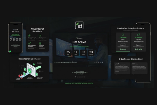 Mockup do site Imunidade Digital desenvolvido pela Creative Soul