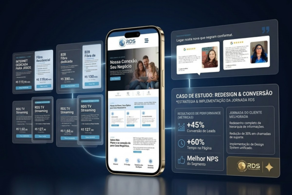 Mockup do site RDS Tecnologia desenvolvido pela Creative Soul